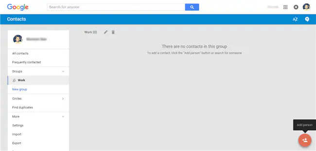 gestionar los contactos de google