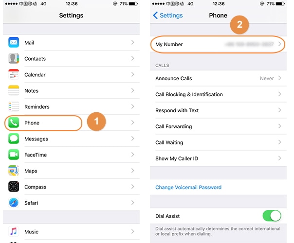how to find phone number on iphone-phone and my number