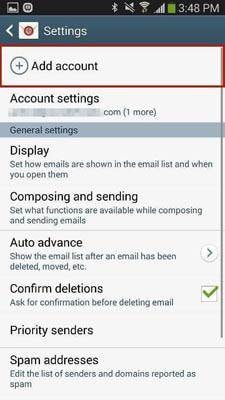 step 1 to set up iCloud account on Android