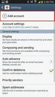 step 1 to set up iCloud account on Android