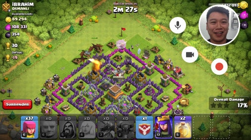 how to record Clash of Clans on Android