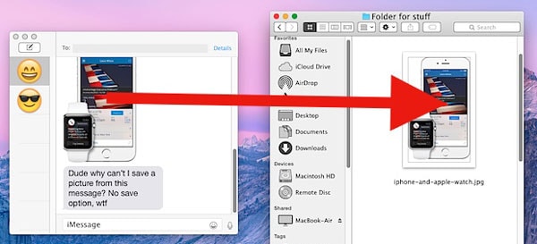 save photos from imessages to mac