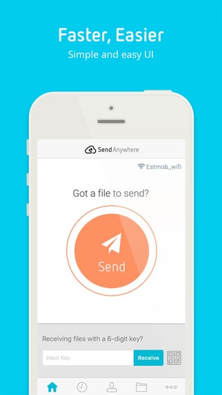 Send Anywhere zum Senden großer Dateien vom iPhone