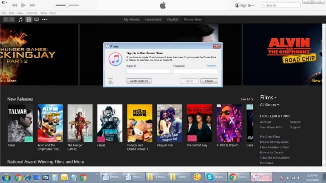 Transfer MP4 to iPad with iTunes-log in with apple ID