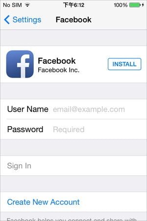 synchroniseer Facebook-contacten met iPhone