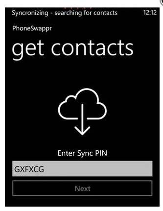 PhoneSwappr Transfer Contacts