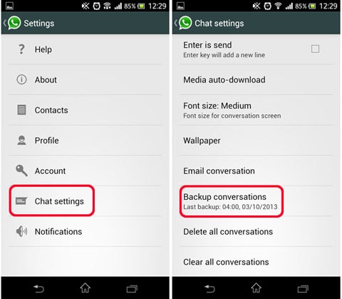 Whatsapp Berichten Over Te Zetten Van Android Naar Android