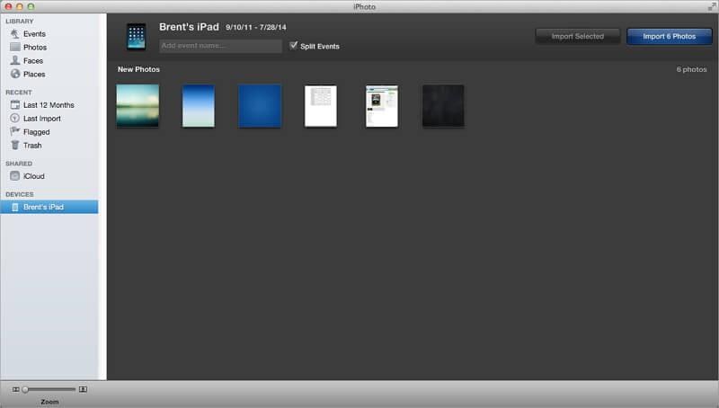 transfer photos from ipad to mac without tools