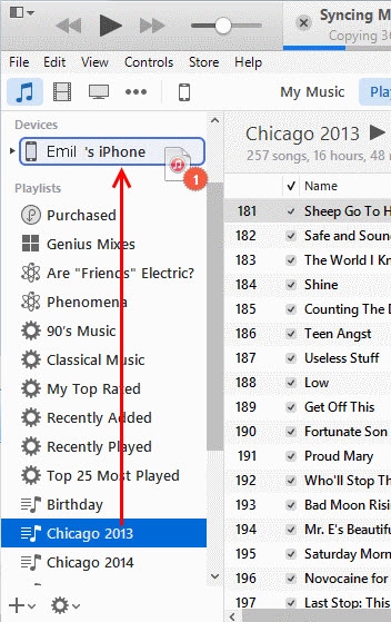 how to transfer playlists from itunes to iphone-sync to your device