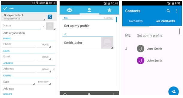 تطبيق استعادة البيانات في android - true contacts