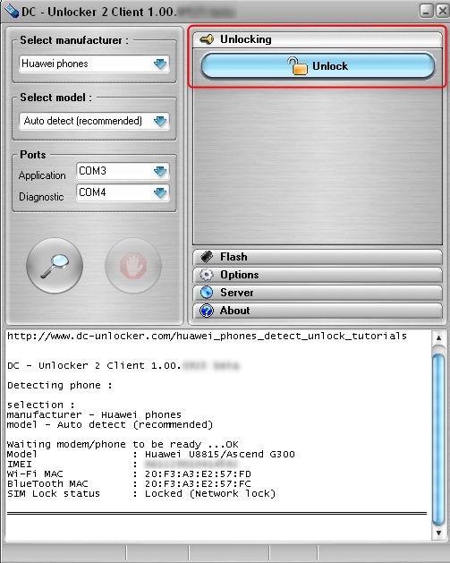 usuario y contraseña para dc unlocker 2 client