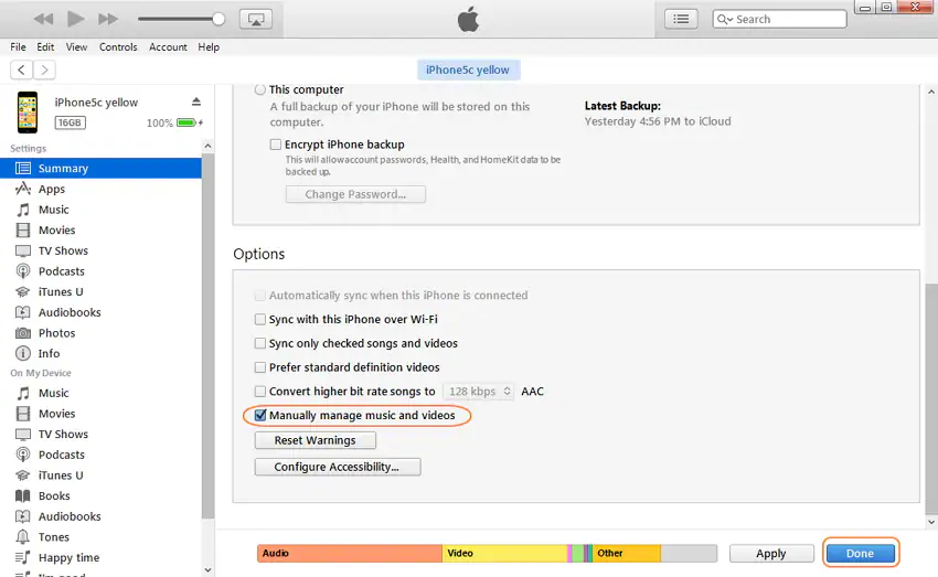 Como dessincronizar o iPhone do notebook