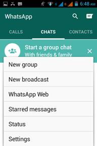 backup whatsapp messages-select Settings