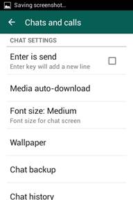 backup whatsapp messages-select the option called Chat backup