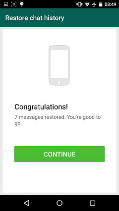 whatsapp messages restored