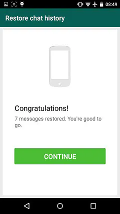 whatsapp messages restored