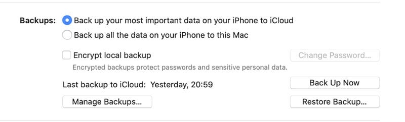 backup iphone to icloud