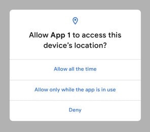 android 10 location controls