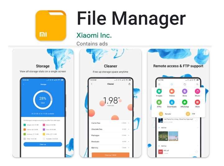 Aplicación MI File Manager para Android
