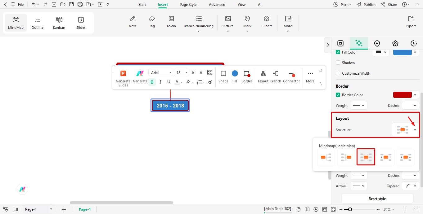 change structure layout
