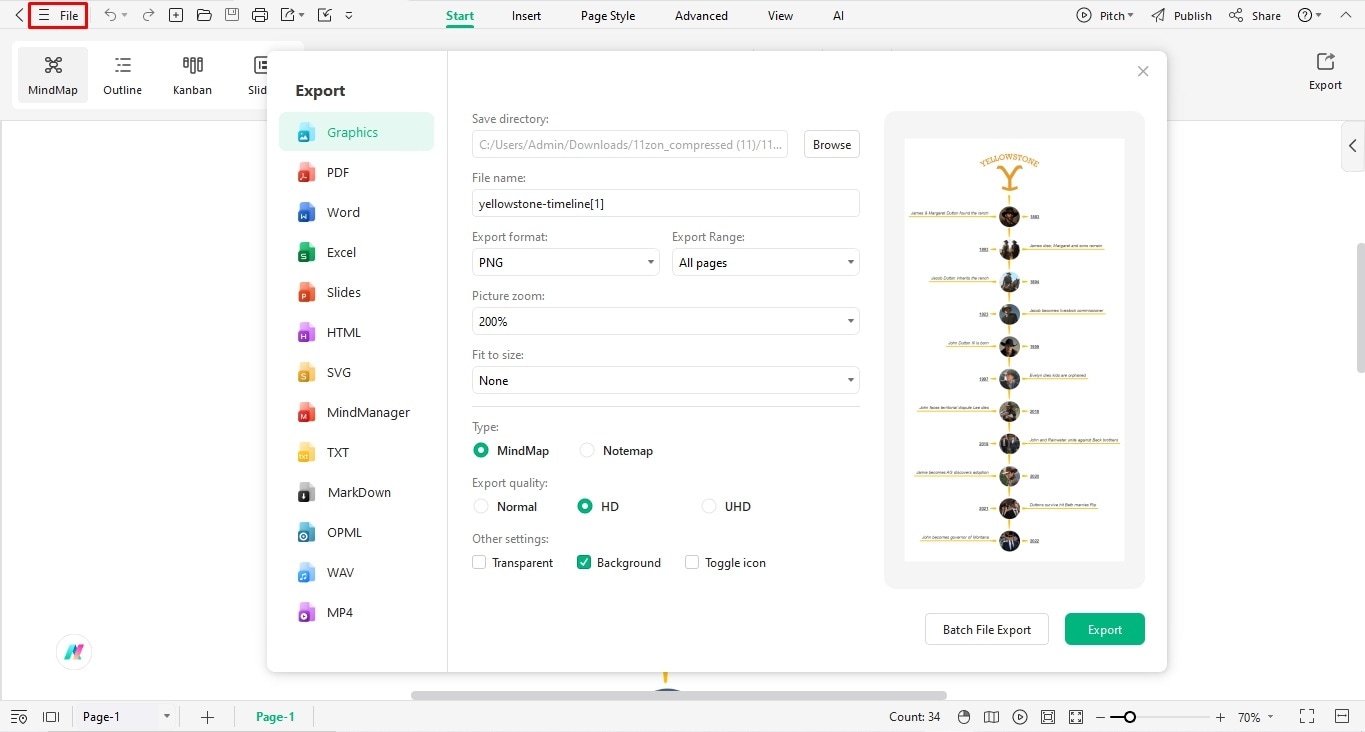 edrawmind-export-timeline