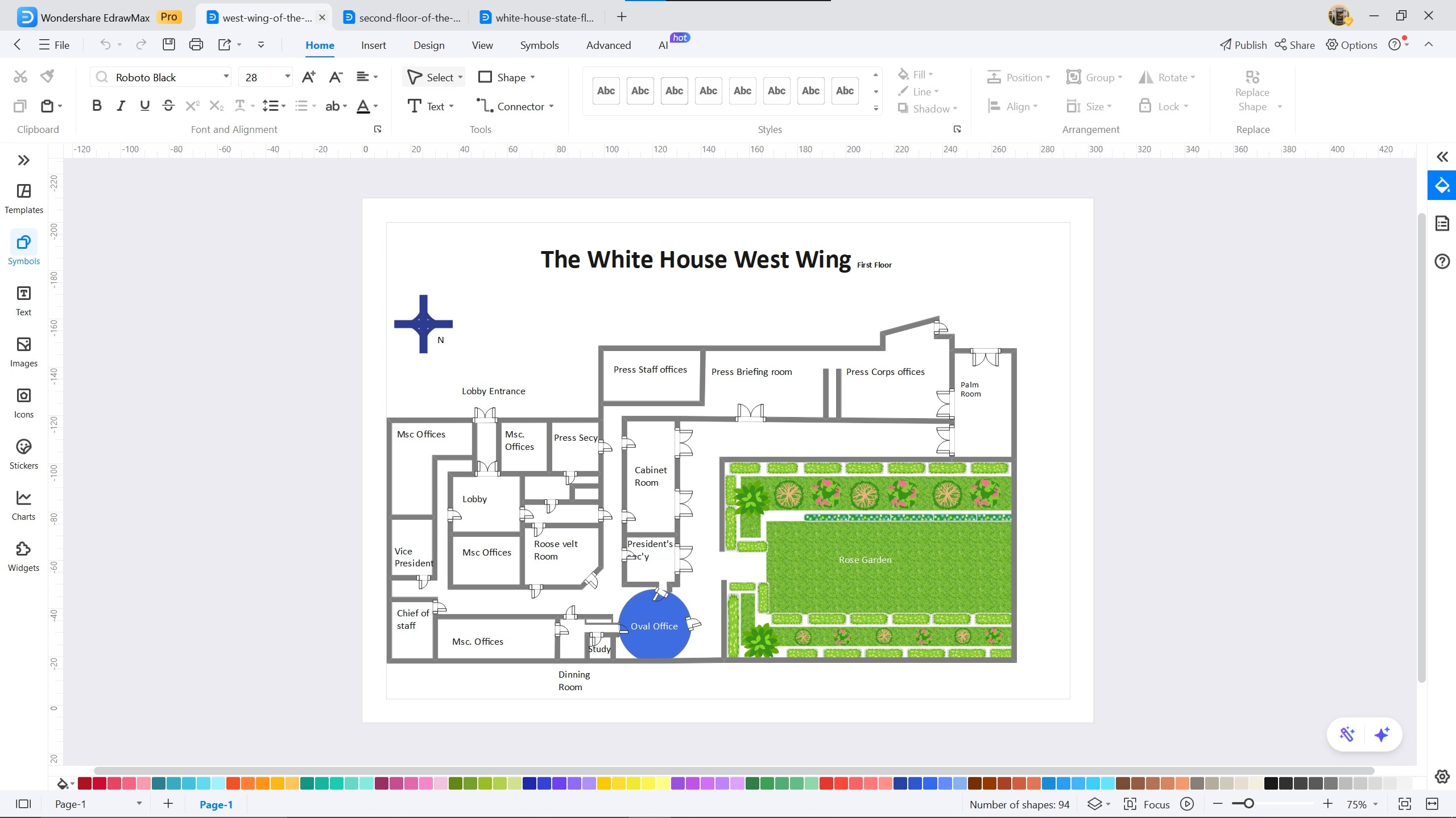 white house EdrawMax