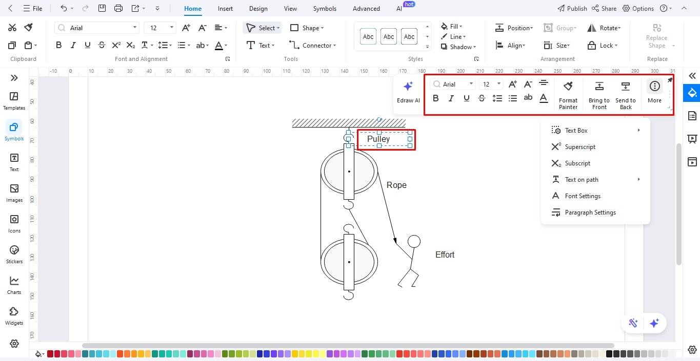 add-text-labels-edrawmax