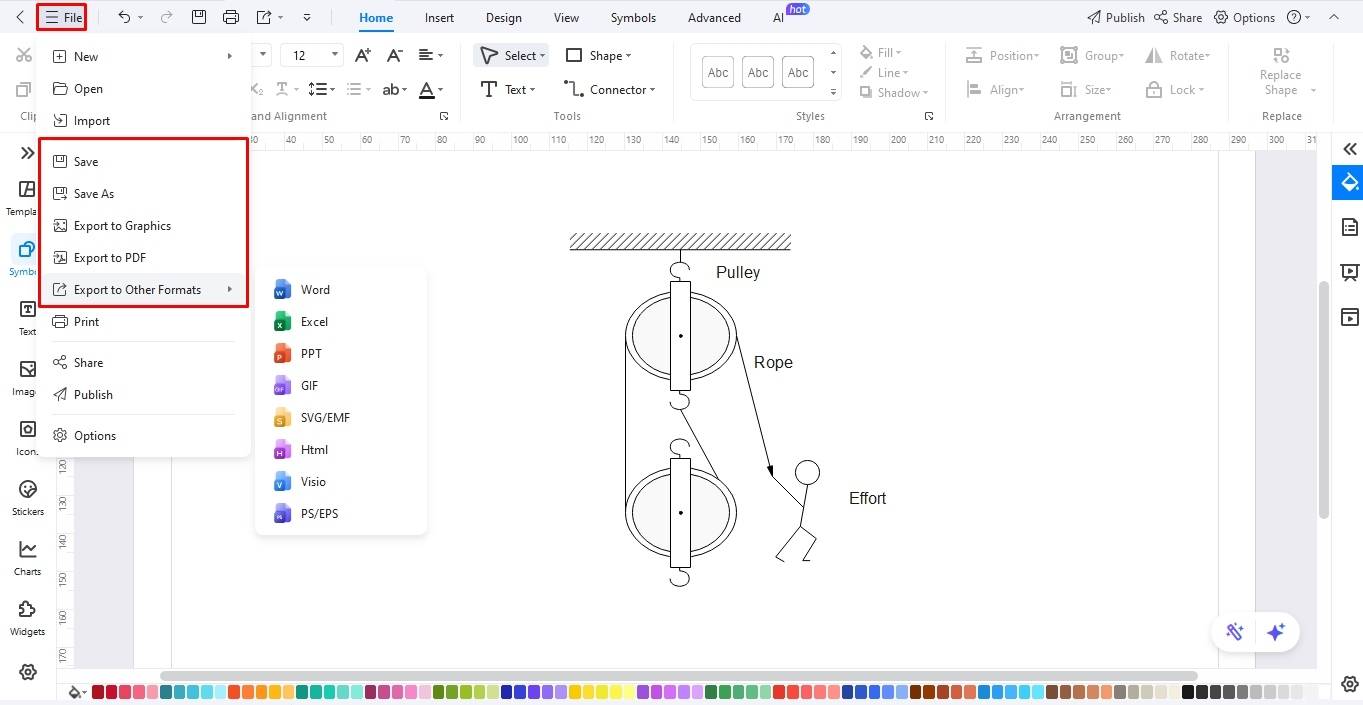 download-and-save-diagram-edrawmax