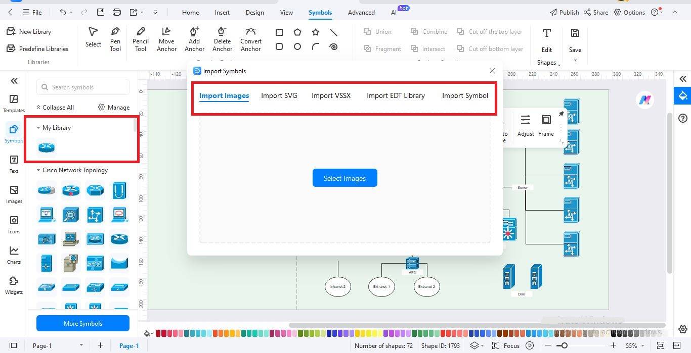 import symbol files