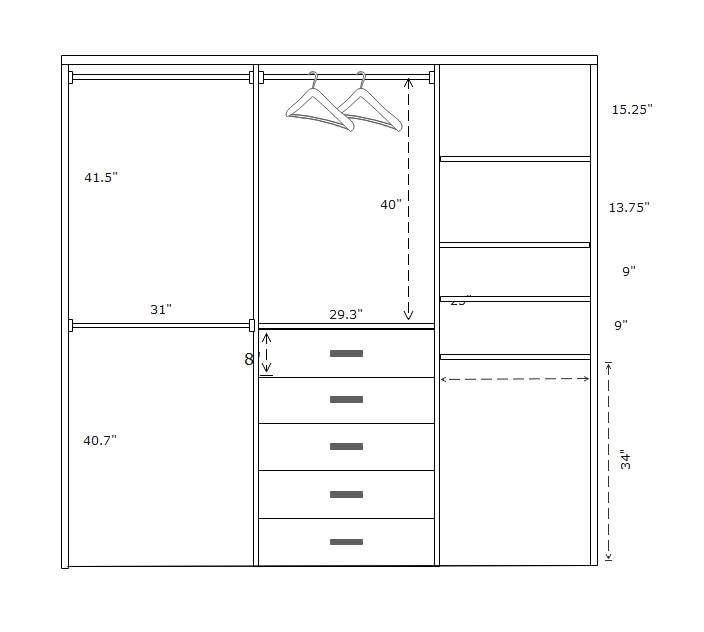 custom closet design for bedroom