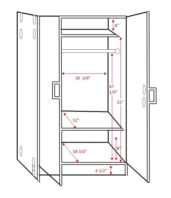 freestanding wardrobe closet design