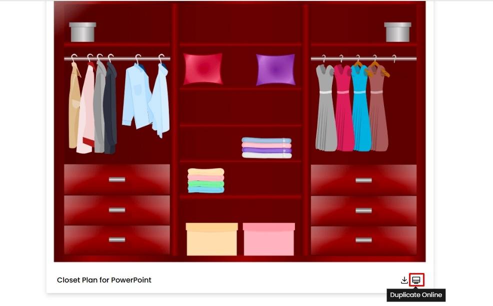 duplicate the closet design template edrawmax