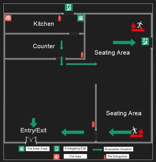 commercial space fire evacuation plan