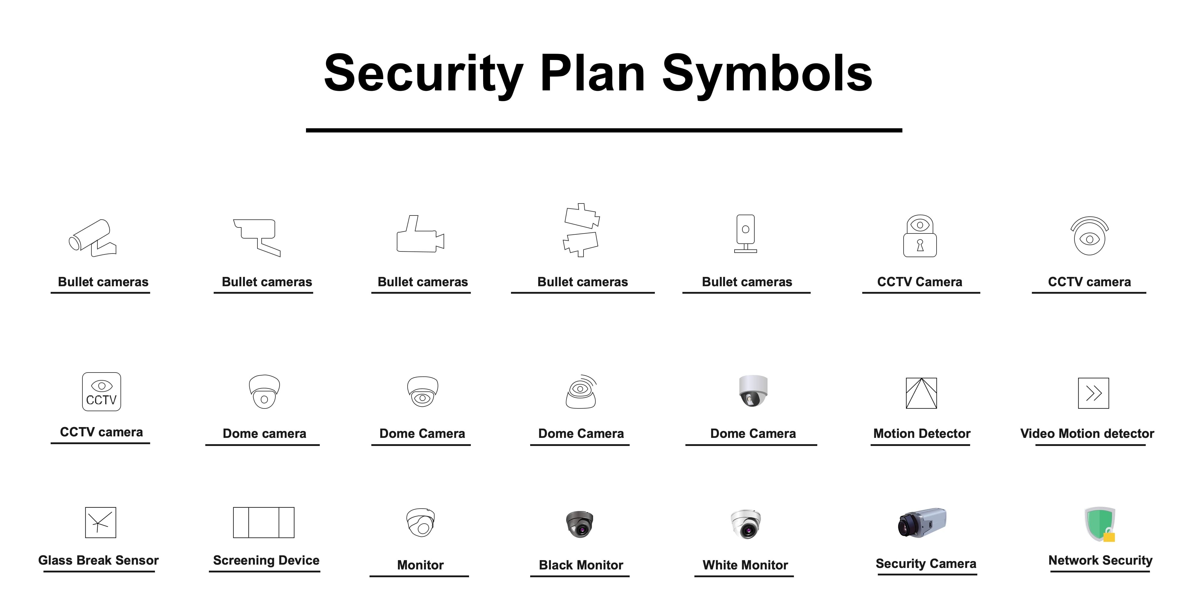floor plan symbols with names