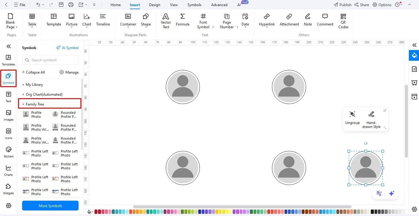 add family tree profiles edrawmax