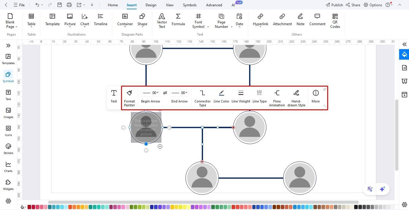 build family tree connections edrawmax