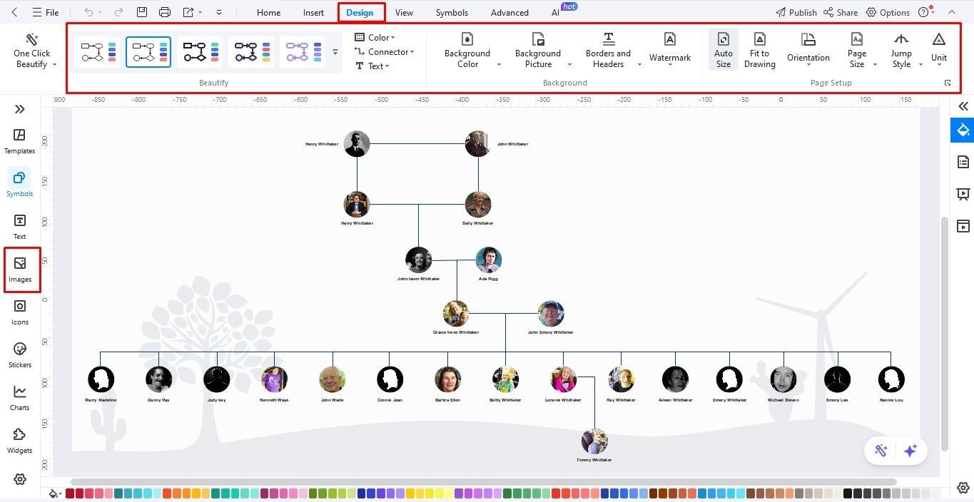 modify family tree design edrawmax