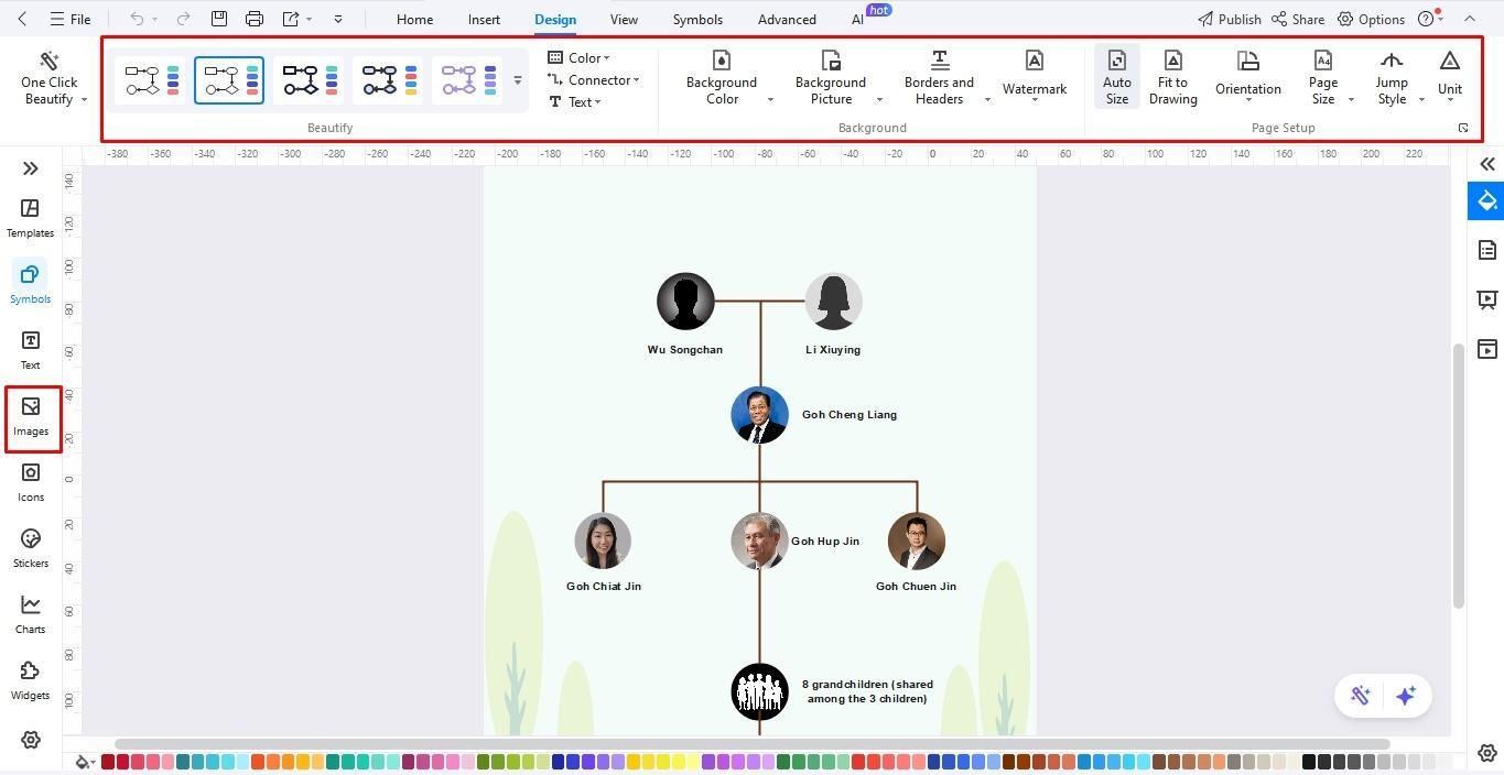 modify family tree design edrawmax