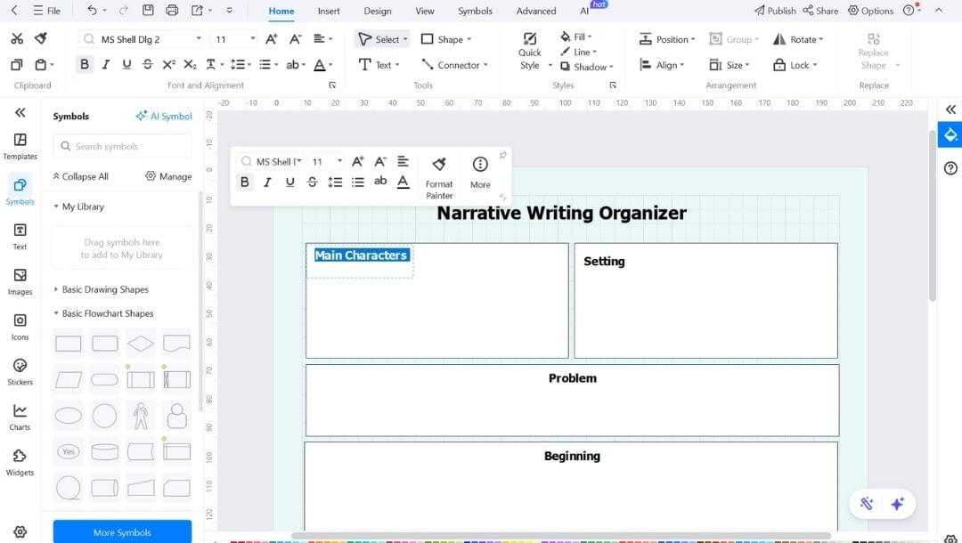 adding ideas and content
