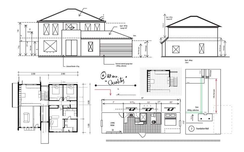 illustration of a house floor plan
