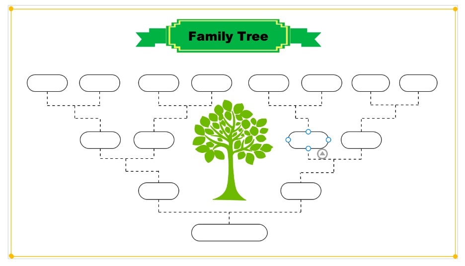 Nur-Text-Stammbaum-Vorlage für vier Generationen