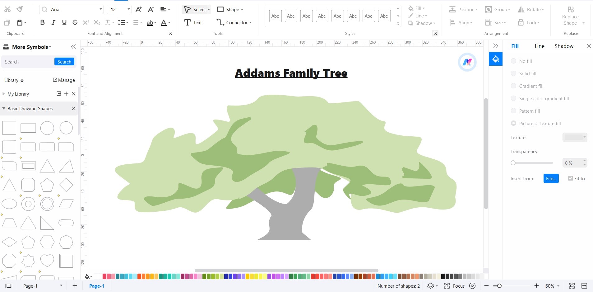 Easy Addams family tree creation with EdrawMax