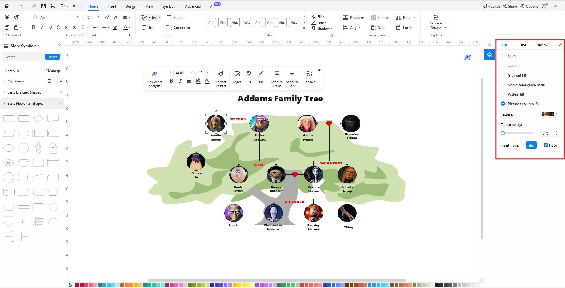 Create family tree online with EdrawMax