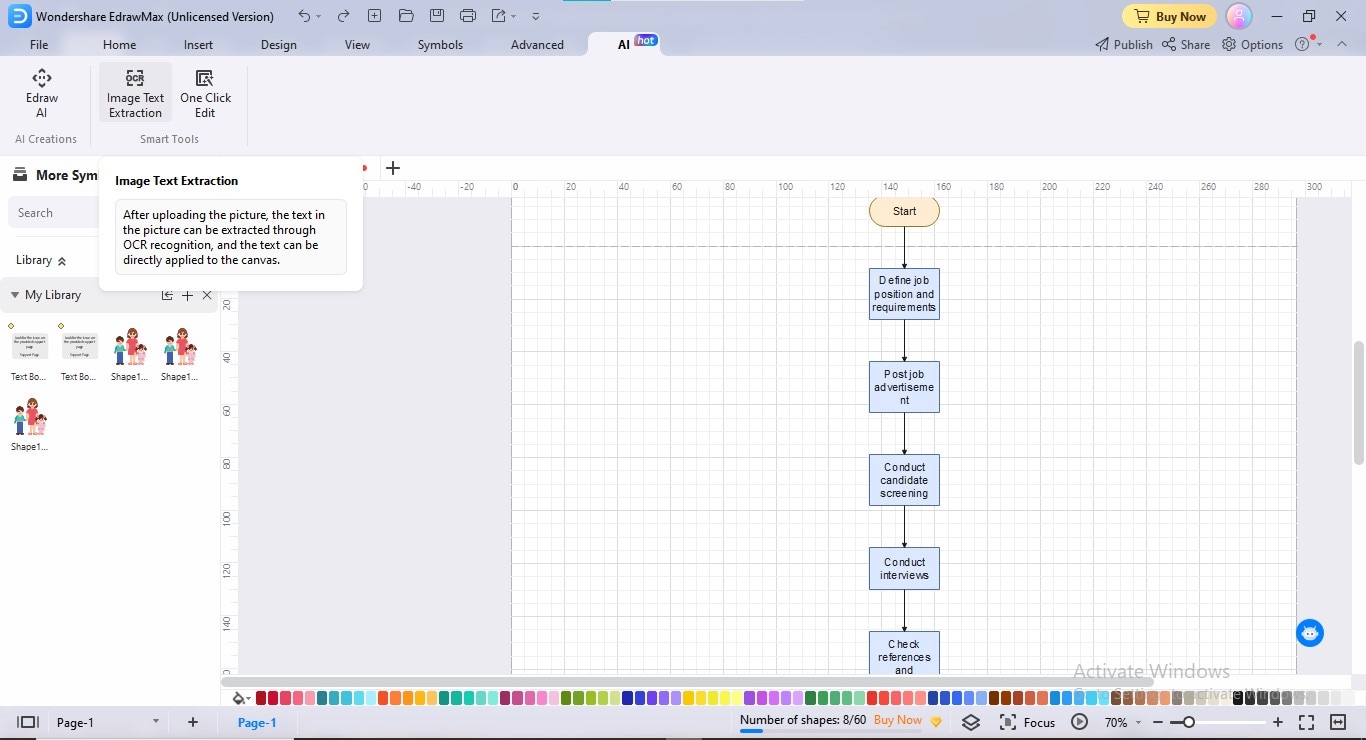 diagrama de flujo ai extracción de texto de imagen