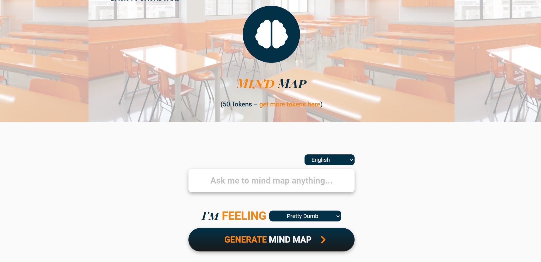 interface do site do mapa mental eli5 ai