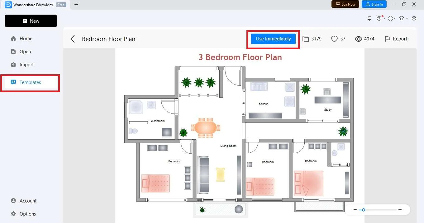 edrawmax bedroom floor plan: edrawmax-bedroom-plan