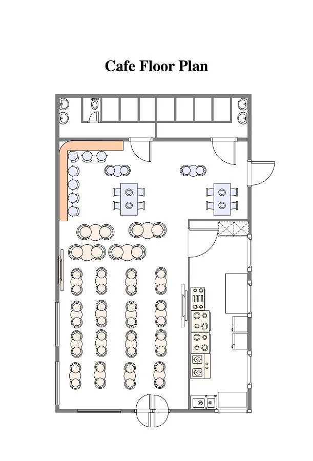 10 Free Cafe Floor Plan Ideas by EdrawMax