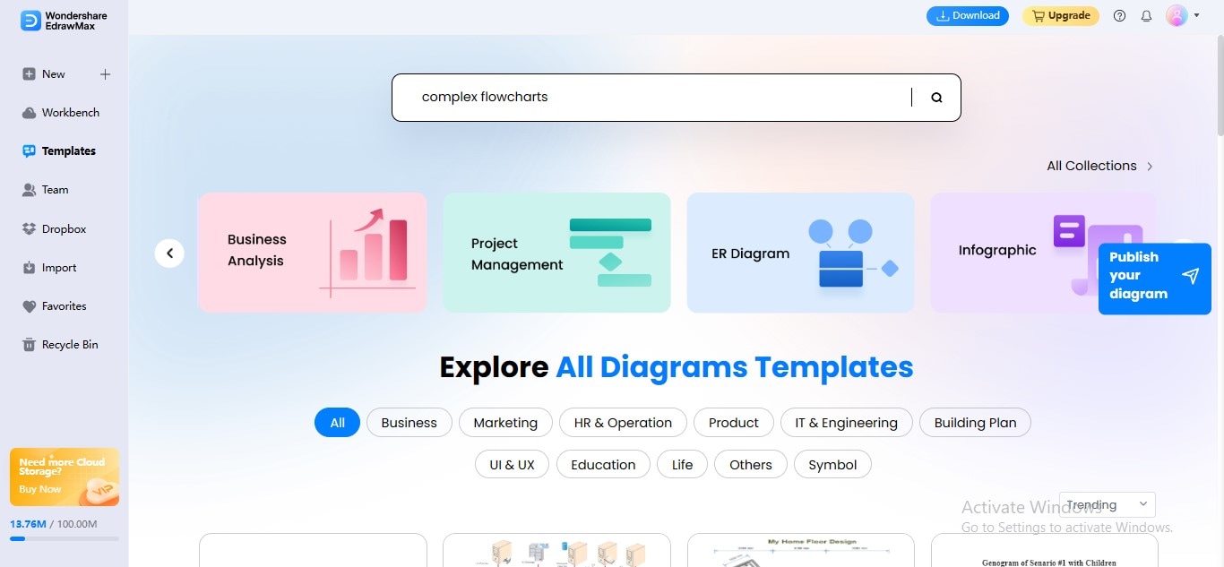 complex flowchart edrawmax online