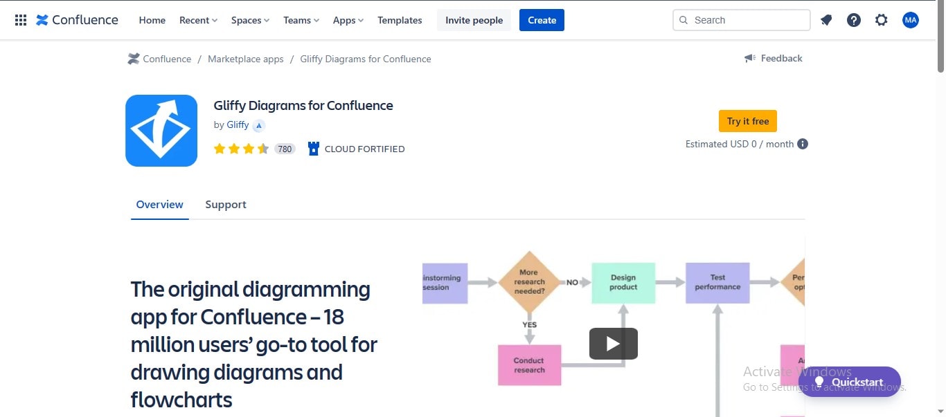 gliffy diagrams add on for confluence