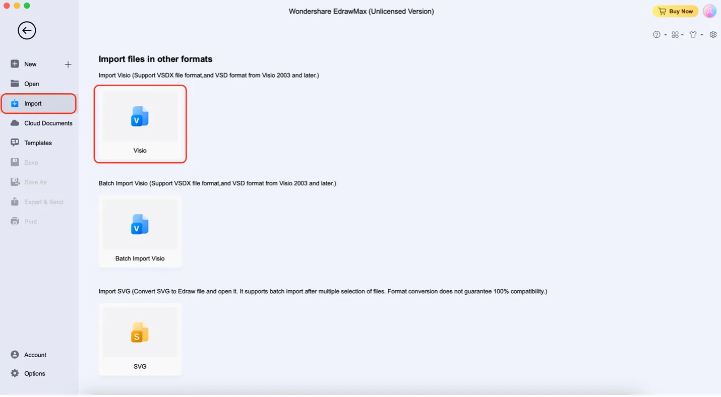 edrawmax import options